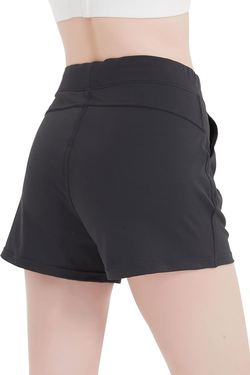 Women's 2-in-1 Active Running Shorts with Pockets for Yoga and Gym Workouts