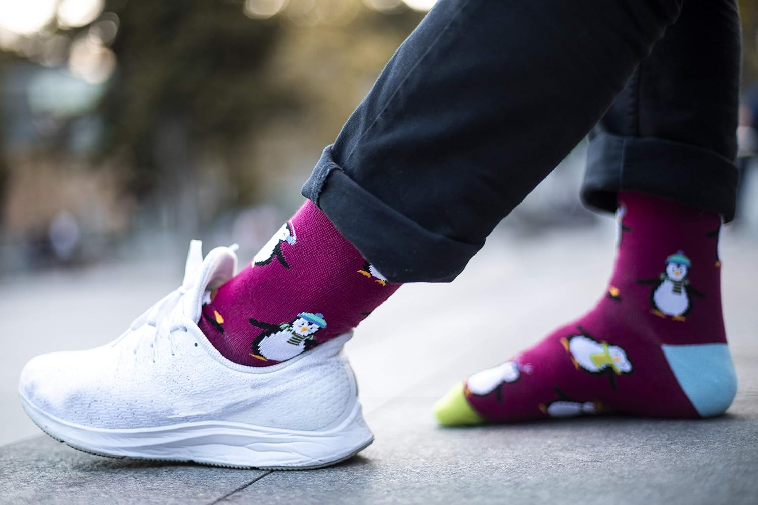 Men's 5-Pair Luxury Colorful Cotton Novelty Dress Socks Gift Set