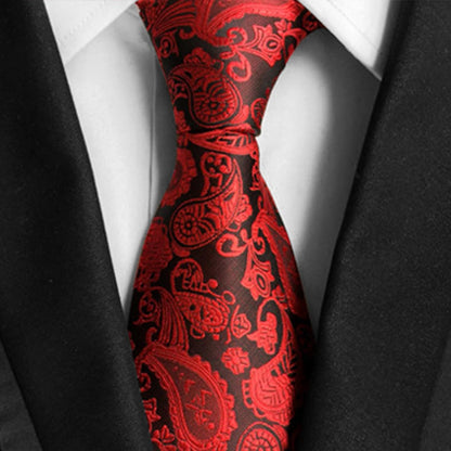 Elevate Your Style with Our Men's Classic Jacquard Necktie - Perfect for Weddings, Business, and Groomsmen