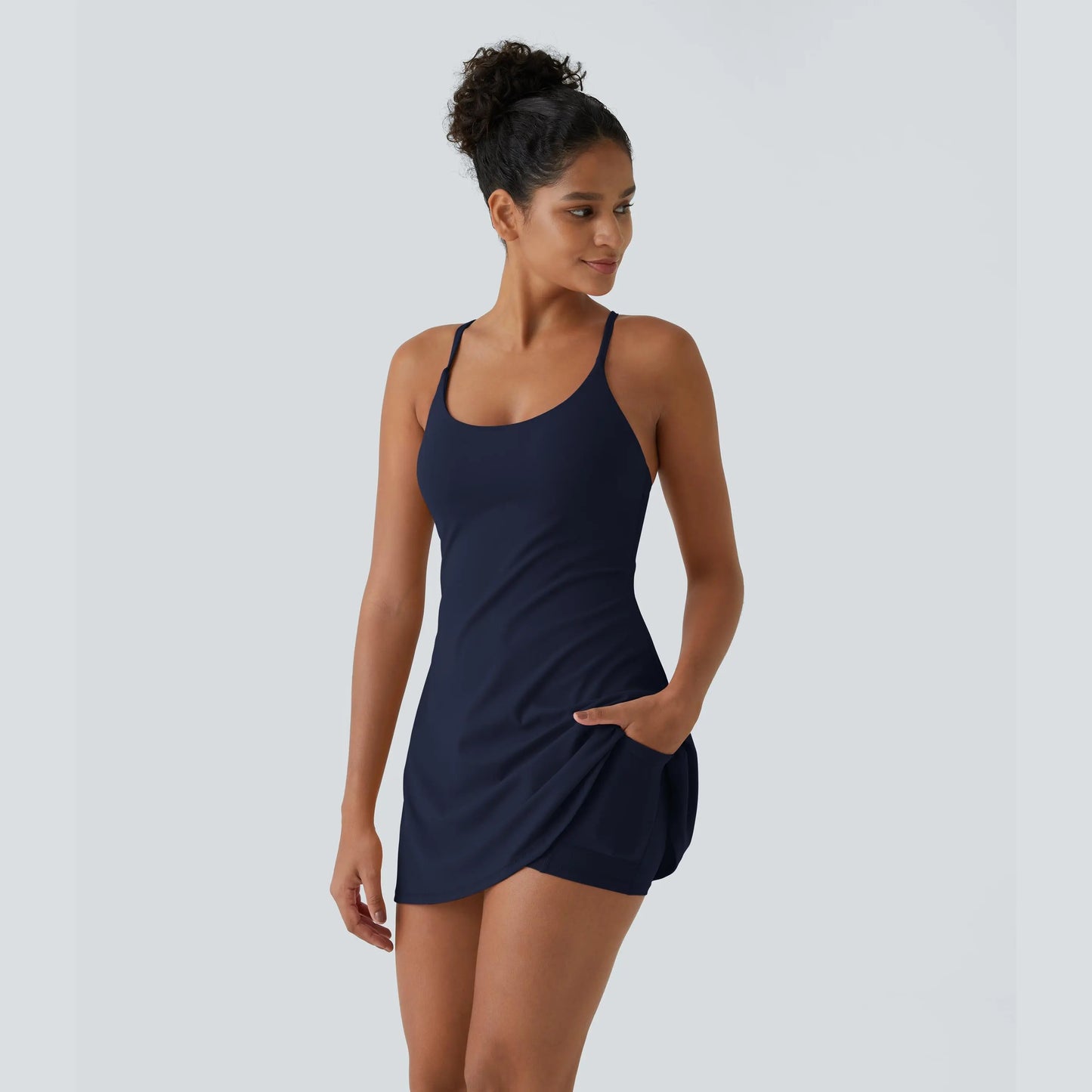 Halara Softlyzero Plush Backless Active Dress-Easy Peezy, Spring Dresses, Dance Dresses for Women