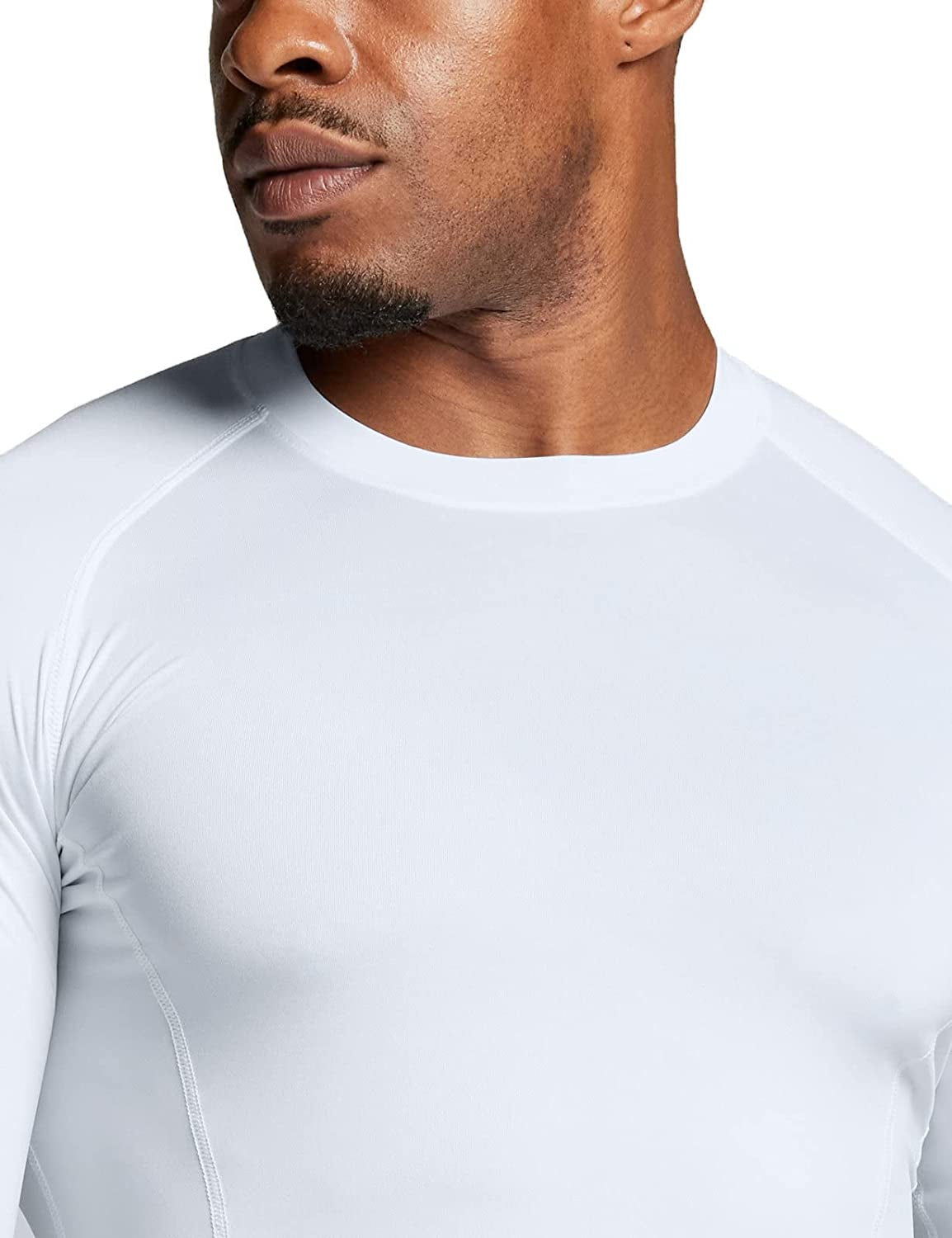 Men's UPF 50+ Long Sleeve Compression Rash Guard for Water Sports and Athletic Performance