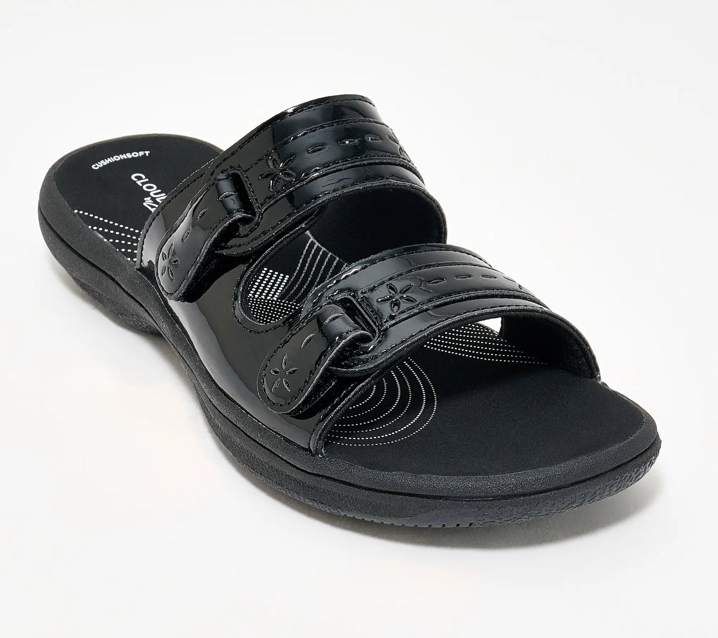 Clarks Cloudsteppers Adjustable Slide Sandals in Breeze Rosa