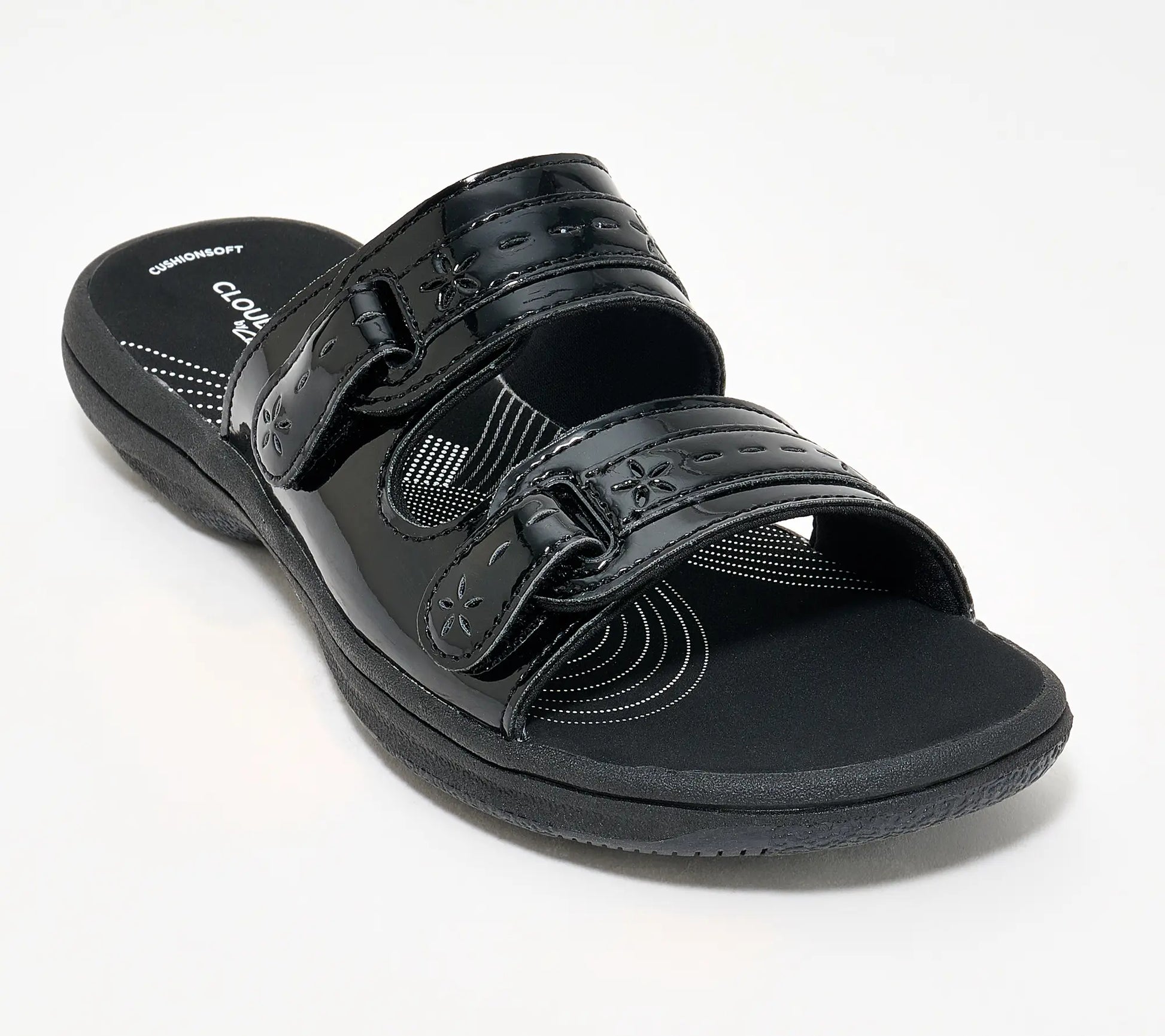 Clarks Cloudsteppers Adjustable Slide Sandals in Breeze Rosa