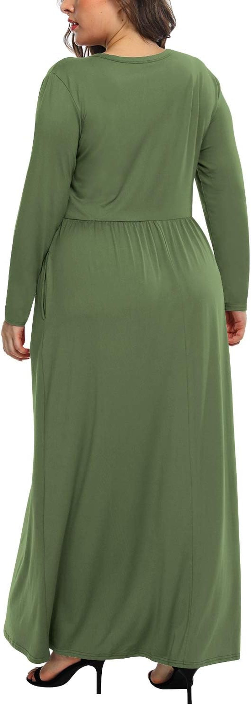 Plus Size Maxi Dresses for Curvy Women - Long Sleeve Casual Style