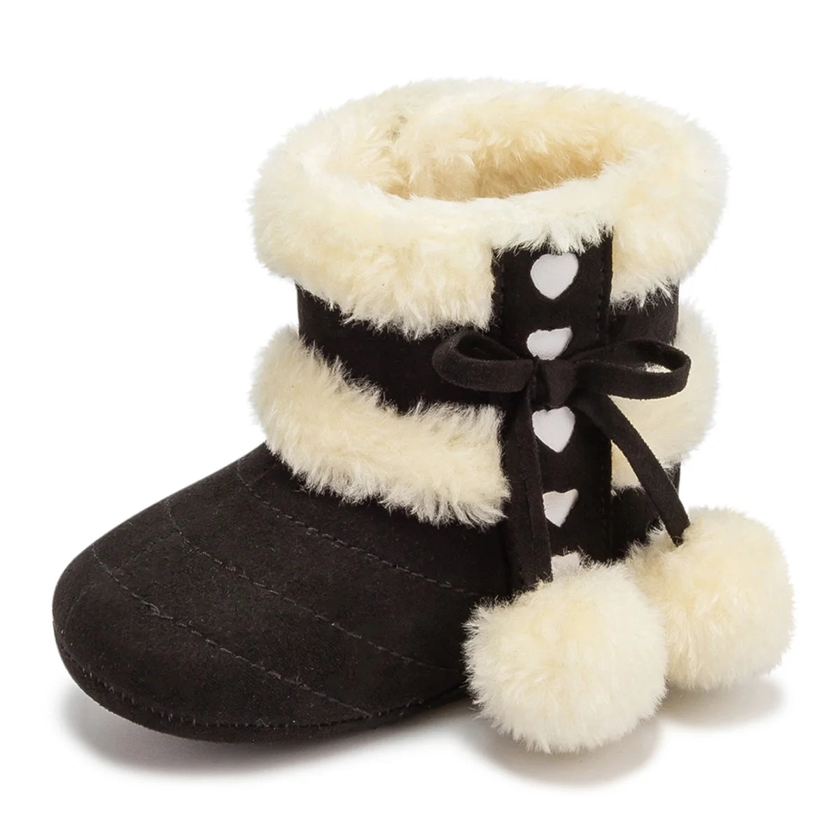 Infant Winter Booties - Warm Slip-On Snow Boots for Newborns and Toddlers (3-18 Months)