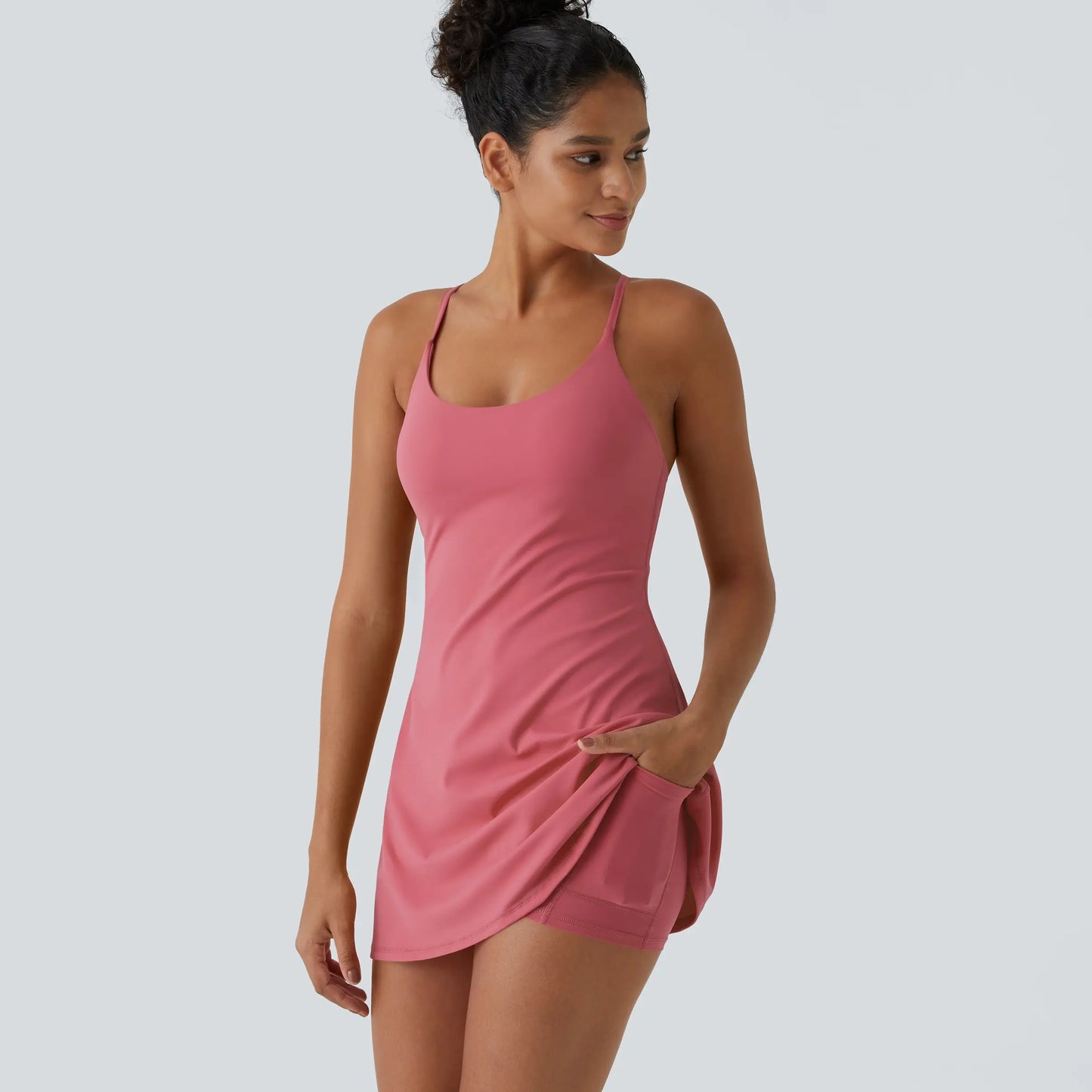 Halara Softlyzero Plush Backless Active Dress-Easy Peezy, Spring Dresses, Dance Dresses for Women