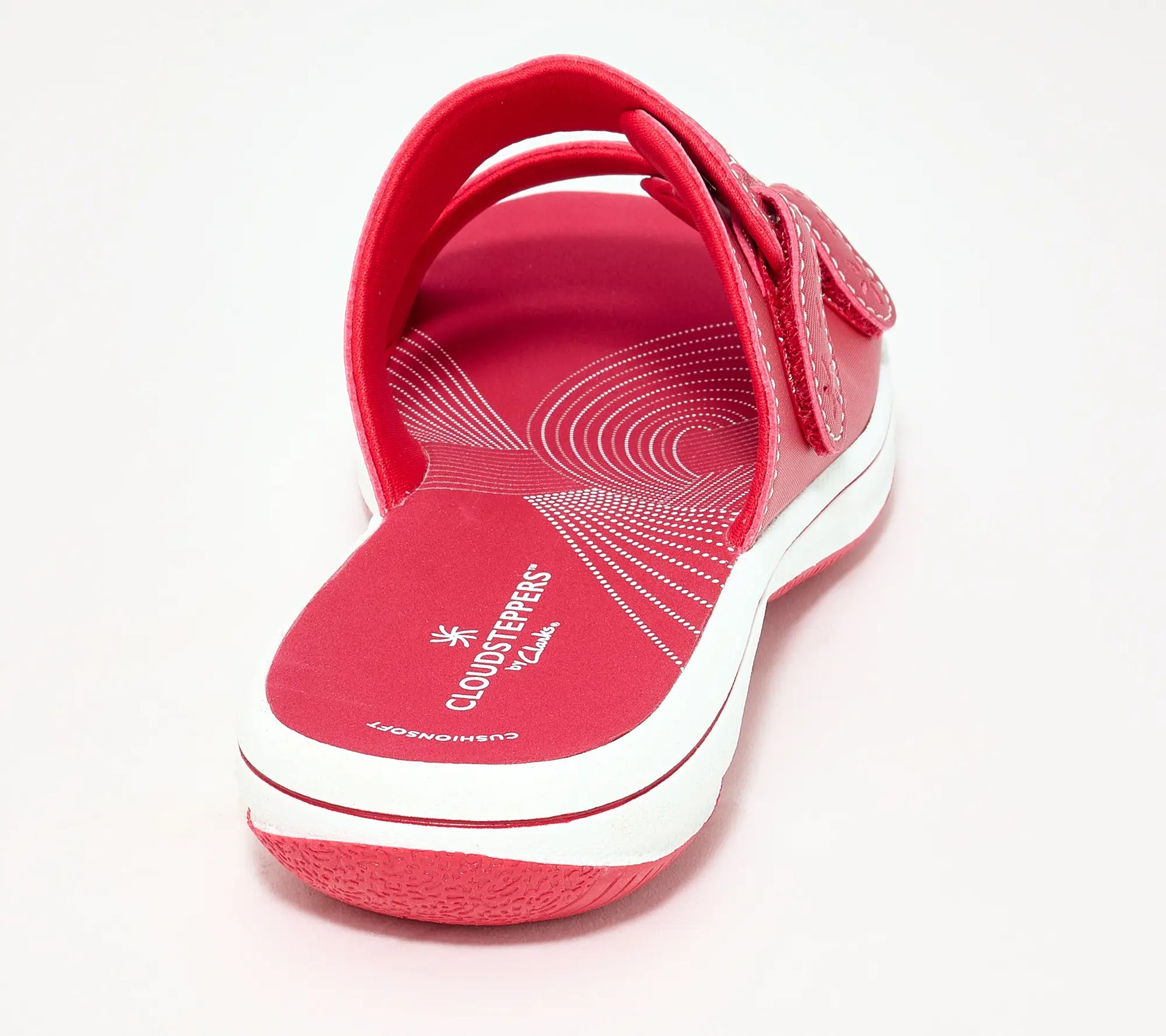 Clarks Cloudsteppers Adjustable Slide Sandals in Breeze Rosa