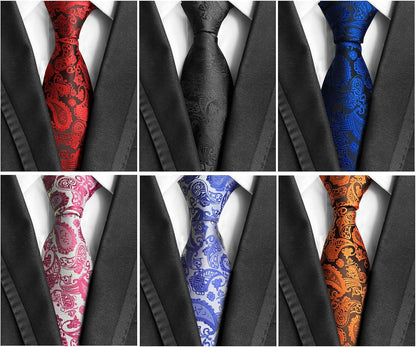 Elevate Your Style with Our Men's Classic Jacquard Necktie - Perfect for Weddings, Business, and Groomsmen