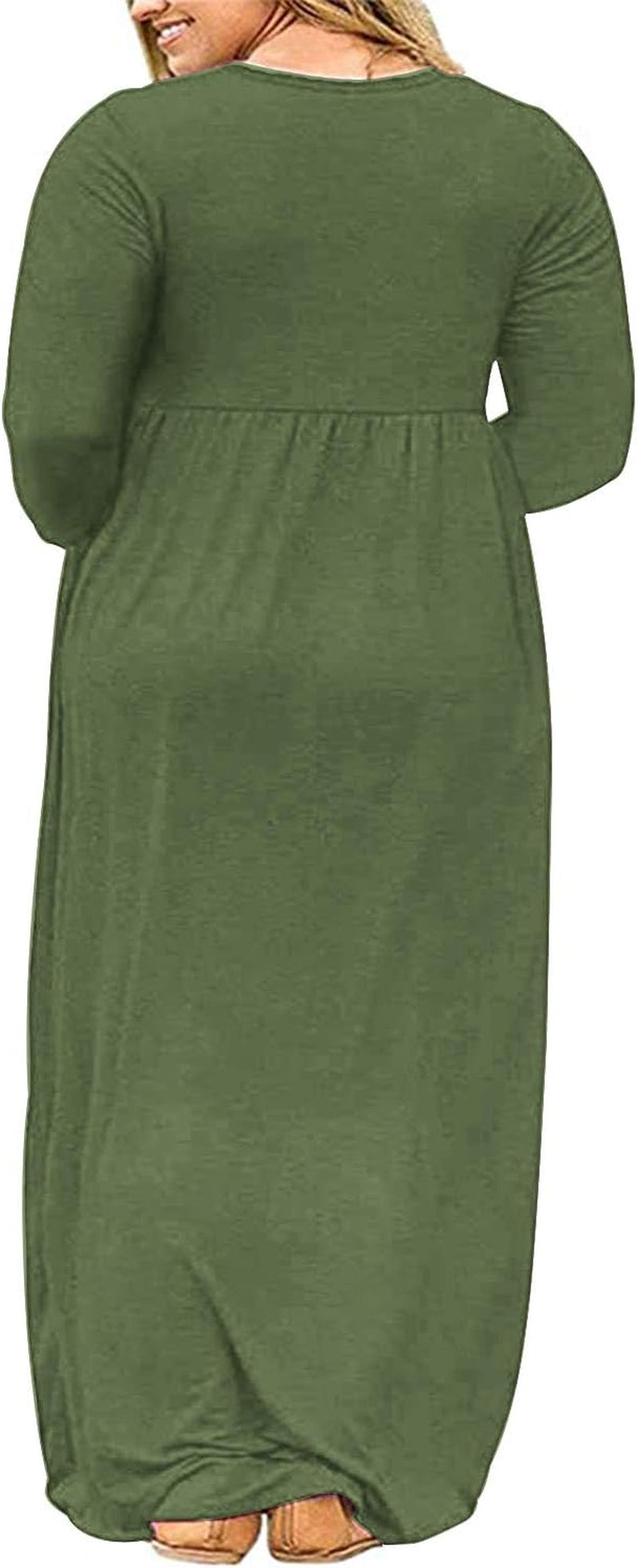 Plus Size Maxi Dresses for Curvy Women - Long Sleeve Casual Style