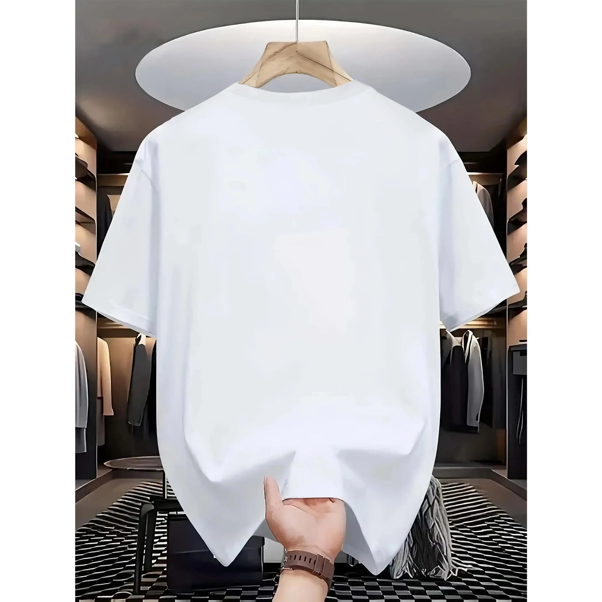 Men's Athletic Graphic Loose-Fit Short-Sleeve Round Neck T-Shirt - Blue Baseball-Style Casual Sportswear, Soft and Breathable Vintage-Inspired Summer Top