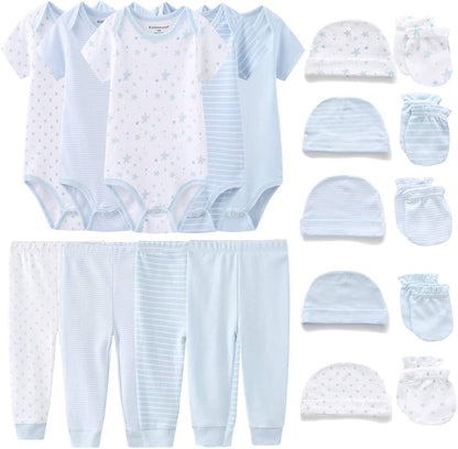 Unisex 19-Piece Baby Layette Essentials Gift Set for Newborns