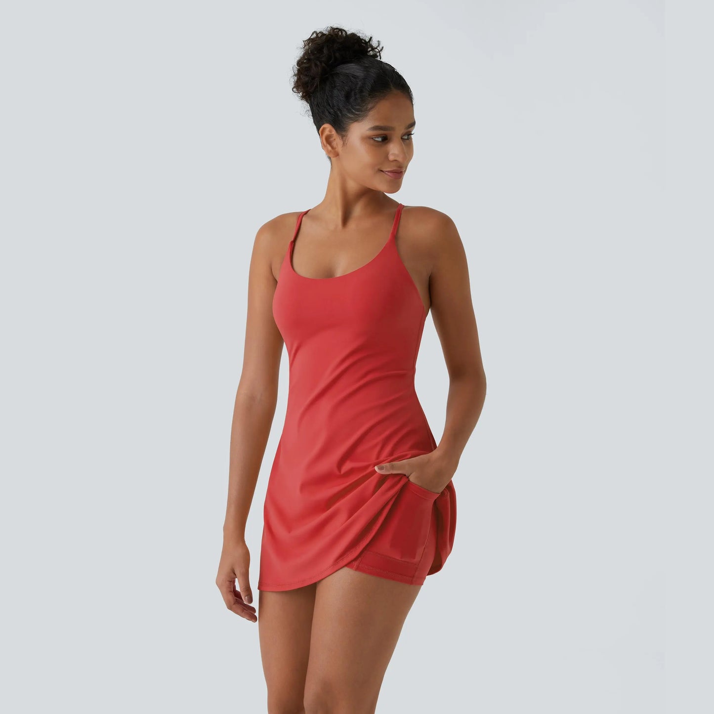 Halara Softlyzero Plush Backless Active Dress-Easy Peezy, Spring Dresses, Dance Dresses for Women