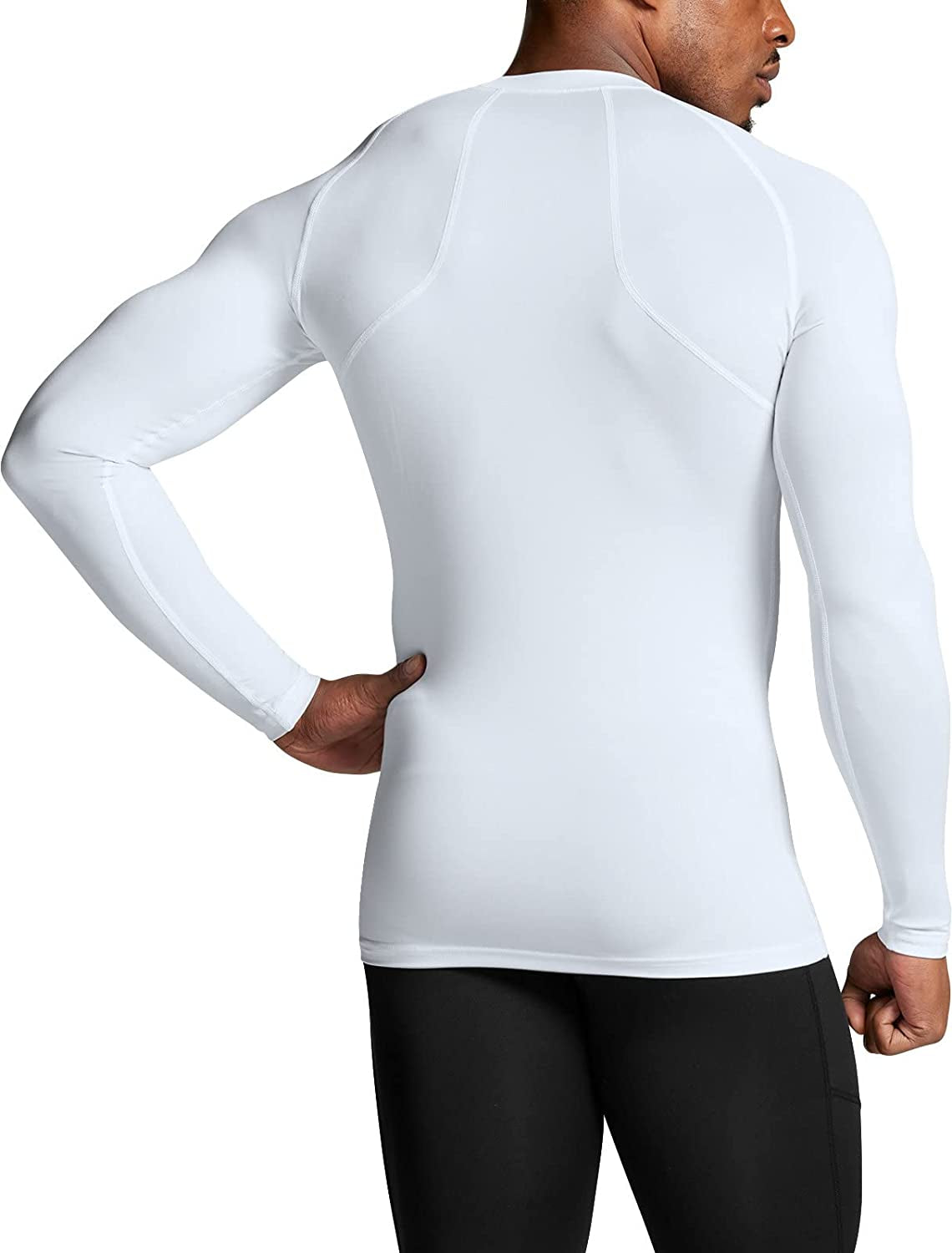 Men's UPF 50+ Long Sleeve Compression Rash Guard for Water Sports and Athletic Performance