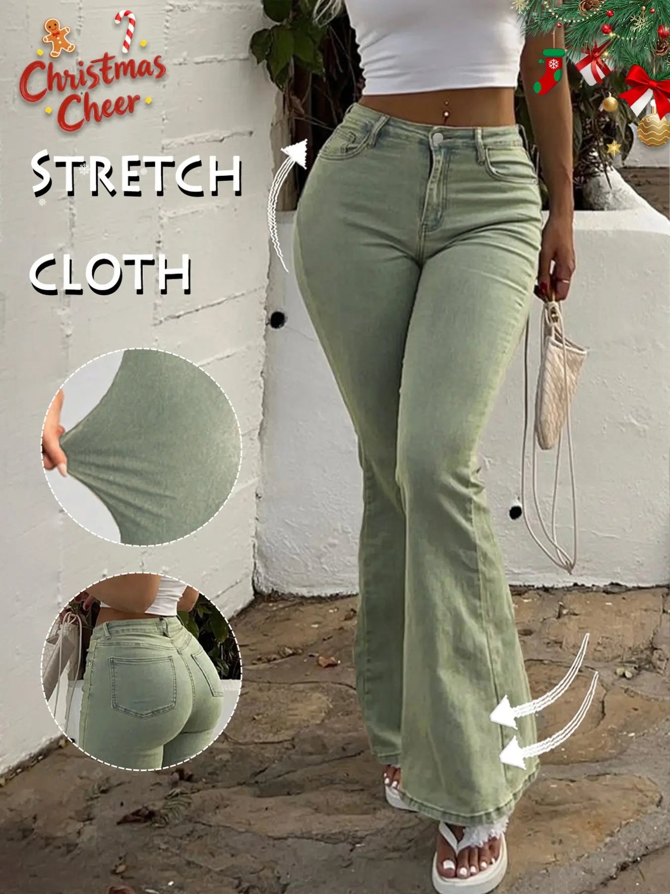 GILIPUR Y2K Women'S High Waist Flare Leg Jeans, Casual Button Fly Pocket Design Bell Bottom Denim Pants, Women'S Bottoms for Daily Wear, Kardashian Style, 000 Jeans, Light Wash, Flared Leg Jeans, Womenswear