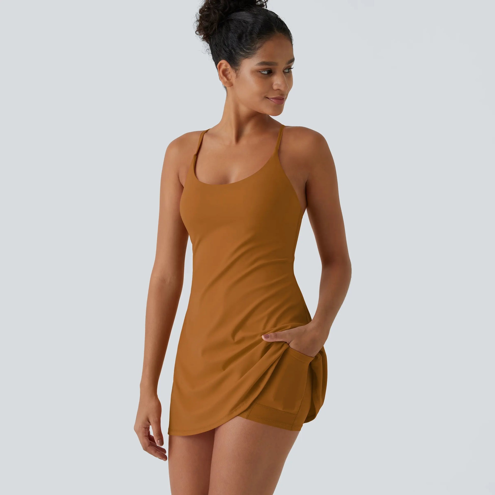 Halara Softlyzero Plush Backless Active Dress-Easy Peezy, Spring Dresses, Dance Dresses for Women