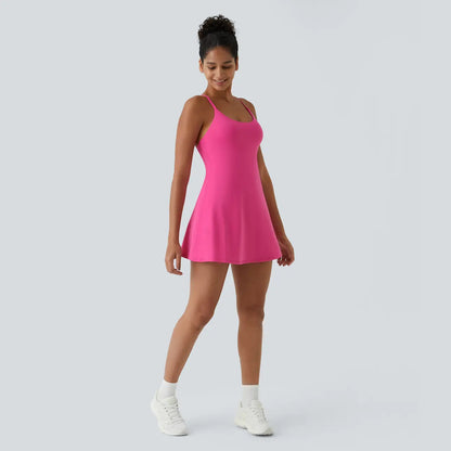Halara Softlyzero Plush Backless Active Dress-Easy Peezy, Spring Dresses, Dance Dresses for Women
