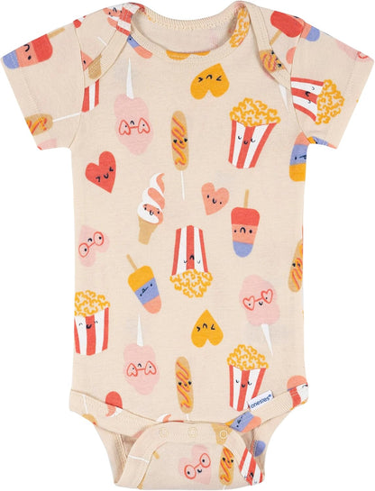 8-Pack Short Sleeve Mix & Match Bodysuits for Baby Girls