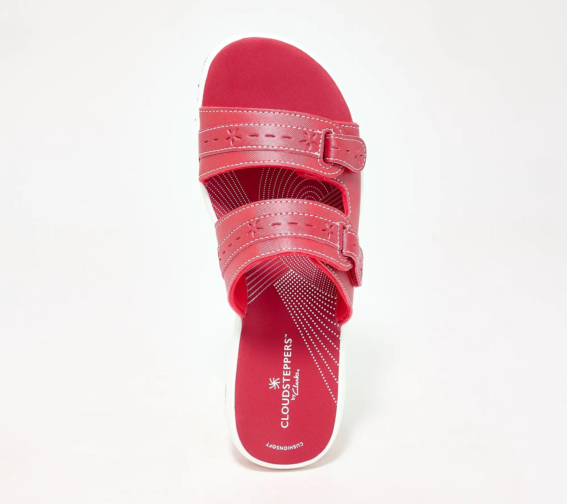 Clarks Cloudsteppers Adjustable Slide Sandals in Breeze Rosa