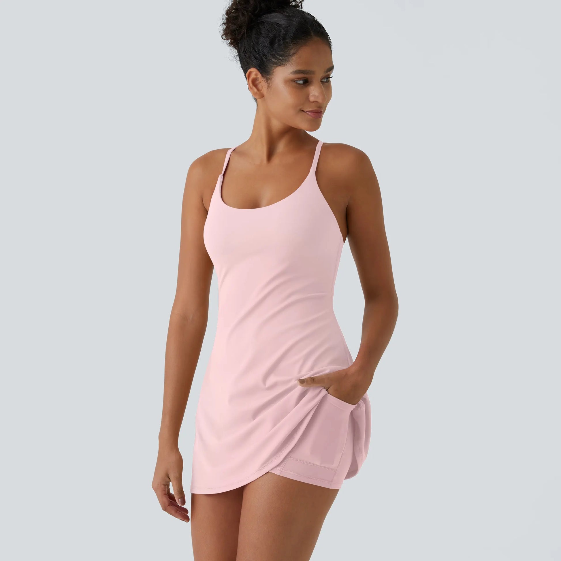 Halara Softlyzero Plush Backless Active Dress-Easy Peezy, Spring Dresses, Dance Dresses for Women