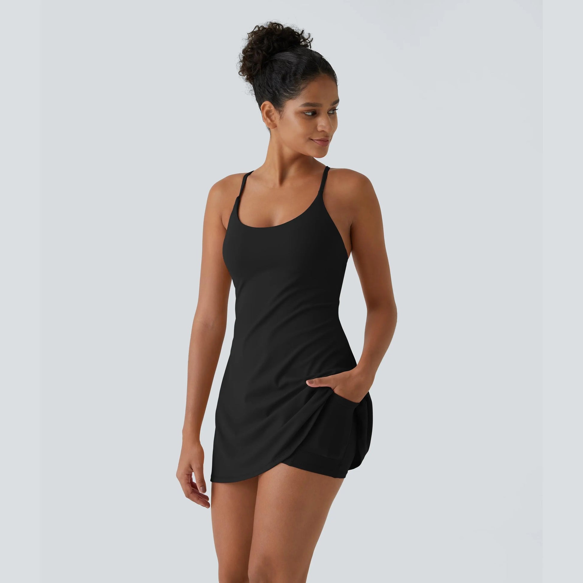 Halara Softlyzero Plush Backless Active Dress-Easy Peezy, Spring Dresses, Dance Dresses for Women