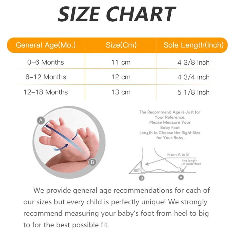 Infant Winter Booties - Warm Slip-On Snow Boots for Newborns and Toddlers (3-18 Months)